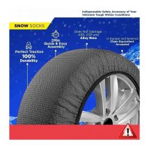 Tonchean - Chaussettes à neige mates pour pneus de voiture, traction d'urgence sur la neige pour véhicules, conduite sûre sur la glace, le gel, la