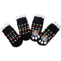 Yzmrbdqc - Chaussettes antidérapantes pour chien pour sols en bois dur, protection des pattes d'animaux pour patte blessée, vêtements d'intérieur
