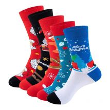 Sunxury - Chaussettes de nol pour femmes, chaussettes décontractées amusantes, en coton, unisexes, chaudes, amusantes, vacances, nouveauté pour