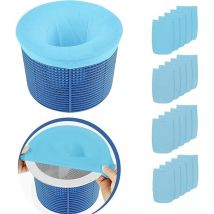 Chaussettes de Skimmer de Piscine, 20 Pièces Pool Skimmer Socks, Chaussette Filtre Piscine, Skimmer Réutilisable et Super élastique pour Panier de