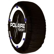 Chaîne à neige textile SHOW7 – Économique et silencieuse – Compatible 170/80R13 à 245/45R17 – Sacoche de transport incluse