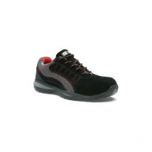 Chaussure basse zephir S1P S 24 Bossi Industrie Cuir croûte velours noir/toile grise - Taille 37 - 5122-37