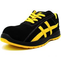 Chaussure De Sécurité S1 Src Bruce T42, Baskets De Sécurité En Cuir Souple Antidérapante Embout Acier - Keli