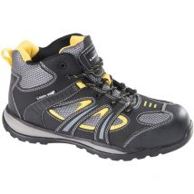 Chaussure De Sécurité Bottine , Nub./mesh, Noir-jaune, S1p Sra, \\\\\\\\