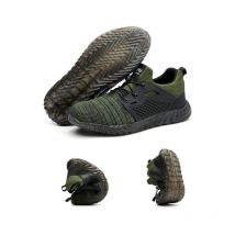 Chaussure de Securité Homme Femme Bottes Travail Chantiers Industrie Sneakers Protection Embout en Acier Basket de Sports, eur Vert 44