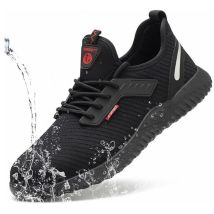 Chaussure de Securité Homme Femme Legere Baskets Securite Chaussure de Travail Vec Embout de Protection en Acier Chaussure de Chantier(44 eu)