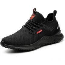 Chaussures de Sécurité Homme Femme Chaussures de Travail Légère Respirant Embout Acier Protection Basket de Securite (37 eu)