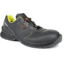 Oyster S3 scr 610Z scarpe da lavoro basse 41 antinfortunistica in pelle nera made in Italy Nero + Giallo 41 - Pezzol
