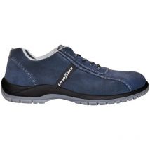 Chaussures de sécurité Goodyear en cuir suédé Bleu, antidérapantes et protection composite, Taille 45
