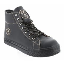 Fashion Securite - Chaussures De Sécurité Hautes - Cuir Noir, Semelles Antidérapantes Noires - Fashion Security - Confort Et Style - 37