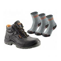 Chaussures de sécurité hautes hornet noir + 3 paires de chaussettes Kapriol Pointure: 44
