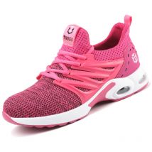 Chaussures de Sécurité Hommes Femme Basket de Securite Chaussures de Travail Chaussure de Chantier Embout Acier Chaussure Sécurité couleur rose