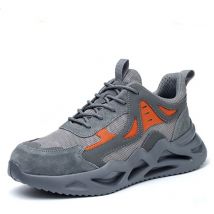 Chaussures de sécurité isolées pour hommes, chaussures de travail en maille respirante anti-écrasement et anti-perforation avec bout en acier,