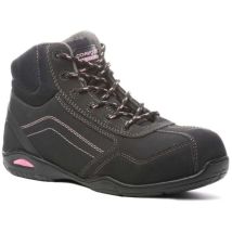 Chaussures de sécurité femme rubis high S3 - Noir/Rose 36