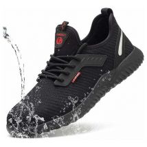 Qiyao - Zapatos de seguridad para hombre y mujer, zapatos de trabajo con puntera de acero y protección unisex, talla 40