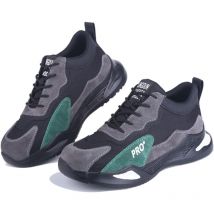 Chaussures de travail à bout de sécurité pour hommes, bout en alliage antidérapant, légères et respirantes-43