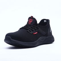 Chaussures de travail à bout en acier pour hommes, légères, confortables, antidérapantes, anti-crevaison, respirantes, indestructibles, baskets