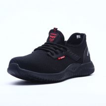 Choyclit - Chaussures de travail à bout en acier pour hommes, légères, confortables, antidérapantes, anti-crevaison, respirantes, indestructibles,