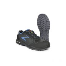 Chaussures de travail de se'curite' Pezzol Salento S3 esd src N.41 en cuir noir avec inserts bleu clair sans me'tal fabrique'es en Italie Nero +