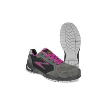 Chaussures de travail basses de se'curite' Pezzol Rita S1P src pour femme N.37 en daim et tissu respirant fabrique'es en Italie Nero + Rosa 37