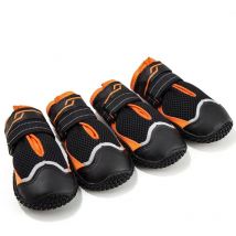 Chaussures pour chien, protection des pattes, lot de 4 chaussures pour chien hydrofuges avec semelle antidérapante et fermeture velcro réfléchissante