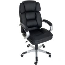 Idralite - Bürosessel Ergonomischer Drehstuhl Kippfunktion Schwarzes Kunstleder (mod. King)
