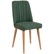 DMORA Cheleb Stuhl – Braun – Holz und Stoff – 45 cm Breite – 50 cm Tiefe – 90 cm Höhe – 5 kg
