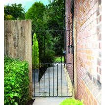 Chelsea Bow Top Steel Gate Black - 838 x 1790mm