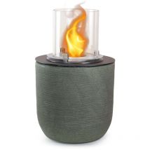 Divina Fire - Cheminée au bioéthanol design de jardin à poser ø 35 x h 55cm Raffaello - Vert foncé