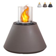 Divina Fire - Cheminée au bioéthanol braséro à poser jardin ø 60 x h 56cm Stromboli - Gris