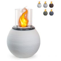 Divina Fire - Cheminée au bioéthanol d'extérieur/intérieur à poser ø 40 x h 54cm Botticelli - Blanc
