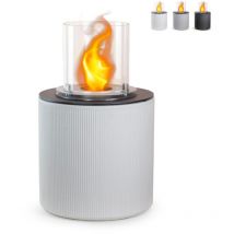 Divina Fire - Cheminée au bioéthanol à poser d'extérieur/intérieur ø 36 x h 56cm Modigliani - Blanc