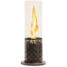 Divina Fire - Cheminée bio de table au bioéthanol tolosa Noir Or D20 x H49,5 intere externe