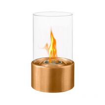 Divina Fire - Cheminée bio de table au bioéthanol marsiglia Bronze D16 x H27 interne externe