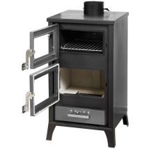 Divina Fire - Poêle à bois avec four Marzia Nera 15,3 Kw L45xp48,5xh91,5