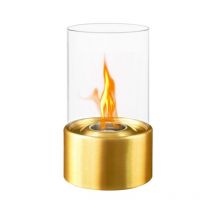 Divina Fire - Cheminée bio de table au bioéthanol marsiglia Doré D16 x H27 interne externe