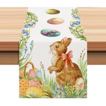 Ostern Tischläufer 33x183cm Eier Motiv Frühjahrsdeko Tischdeko Küche Haus Zq-342