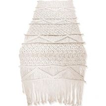 Chemin de table en macramé, décoration de table de mariage bohème, style ferme vintage et salle à manger bohème