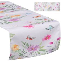 Chemin de table fleuri Décoration de table printemps été Chemin de table minimaliste