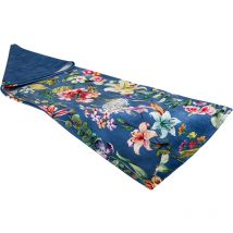 Chemin de table imprimé en polyester bleu