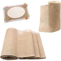 Chemin de Table Toile de Jute, 10M30CM Toile de Jute Rouleau, Chemin de Table, Chemin de Table Jute