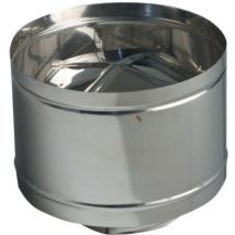 Tuttacasa - CheminA e tonneau a paroi simple CheminA e ronde en acier inoxydable de 15 cm a tanche a la pluie