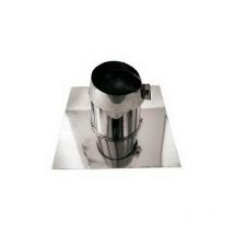 Cheminee double paroi isole faux toits plats inox dn 300/350