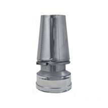 MBM - Cheminee double paroi isole terminal chapeau conique inox dn 100/150