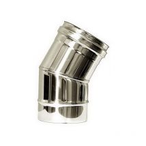 Cheminee double paroi isole courbe 30 inox dn 350/400
