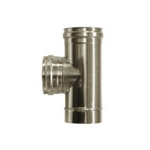 Cheminee double paroi isole raccord t 90 inox dn 350/400
