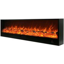 Cheminée Électrique Encastrable 180 Cm – Amiata – 1500 W – Effet De Flamme 6 Intensités – Télécommande – Pour Pièces Jusqu'à 30 M² – Sined