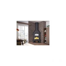 FM - Cheminée à bois de coin en acier avec four supérieur, bûcher inférieur 14.5 Kw