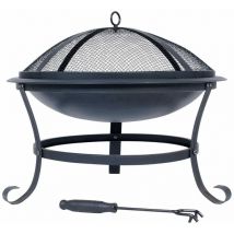 Cheminée bol à feu acier 51 cm noir