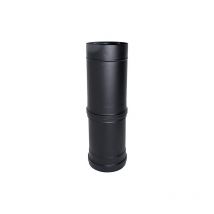 Cheminee coaxial element telescopique noir d. 80/125 550/940 mm ce en acier 316 pour poele a pellets Fabrique en Italie uni 1856/2